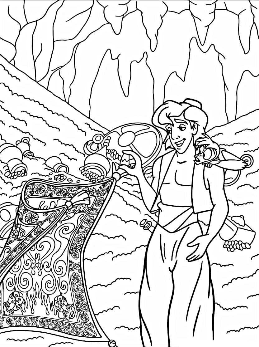 Coloriage Aladin Gratuit A Imprimer