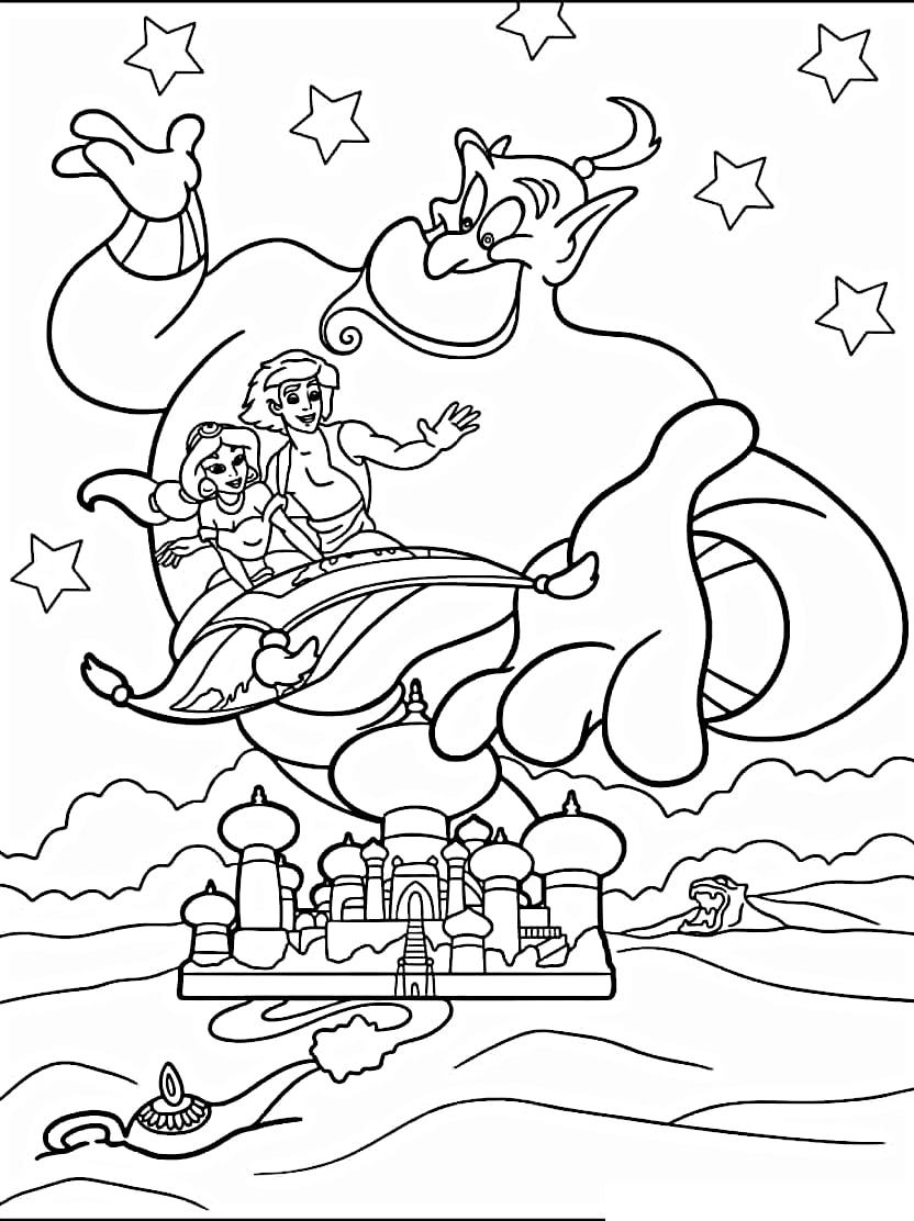 Coloriage Aladin Impressionnant Et Creatif