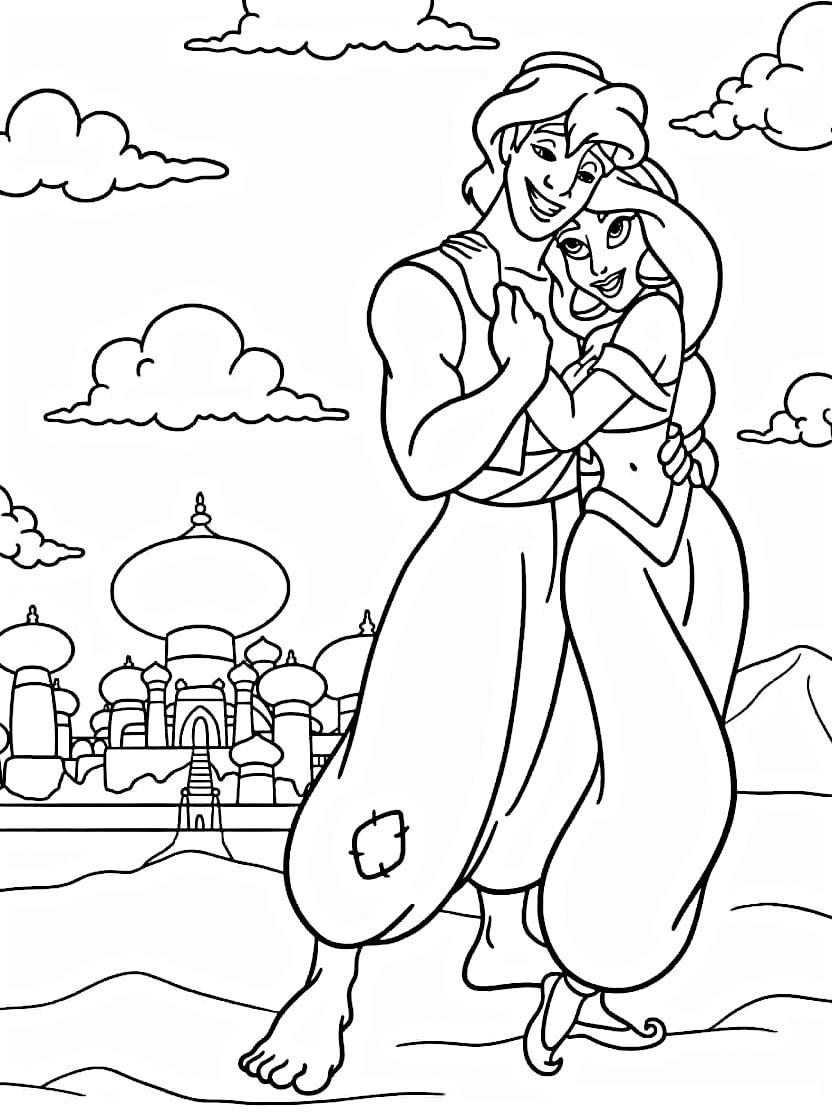 Coloriage Aladin Pour Des Moments De Detente