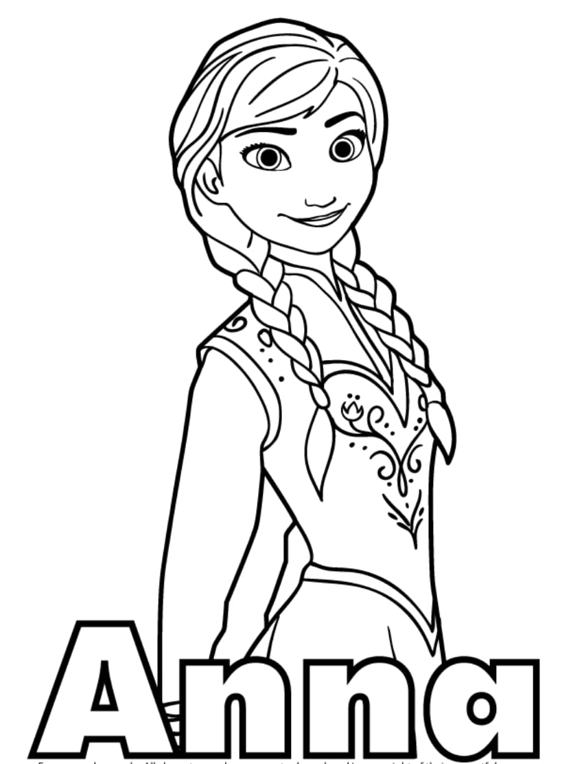 Coloriage Anna Magnifique