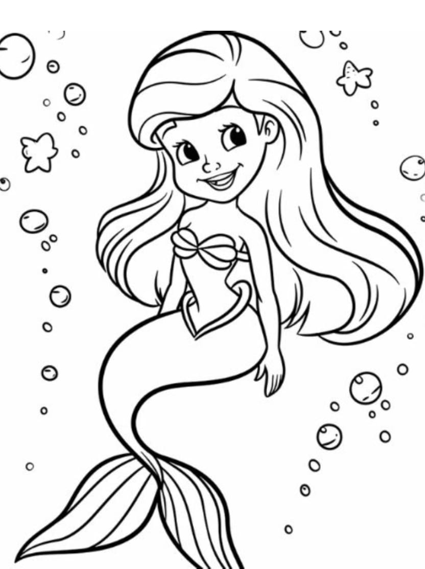 Coloriage Ariel Joyeuse