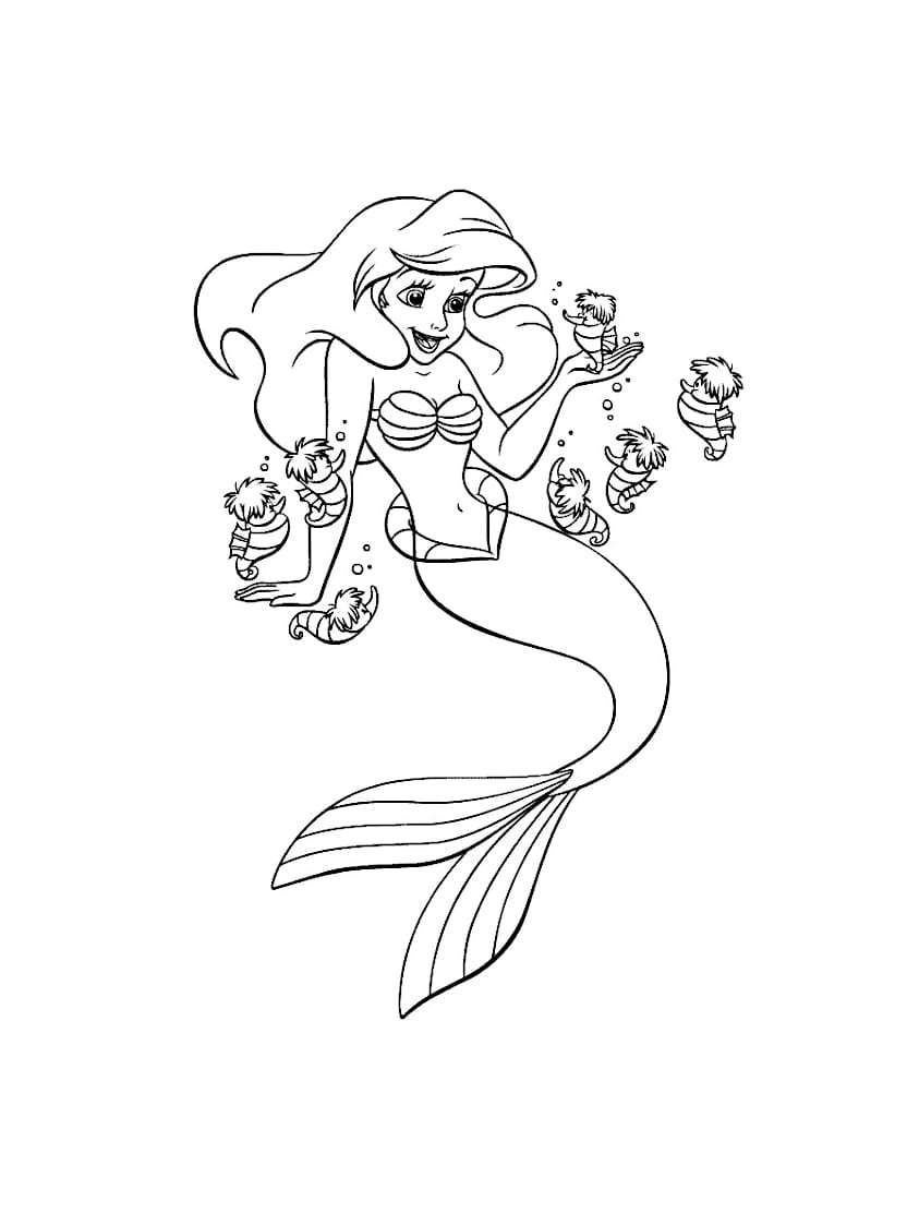 Coloriage Ariel Pour Enfants