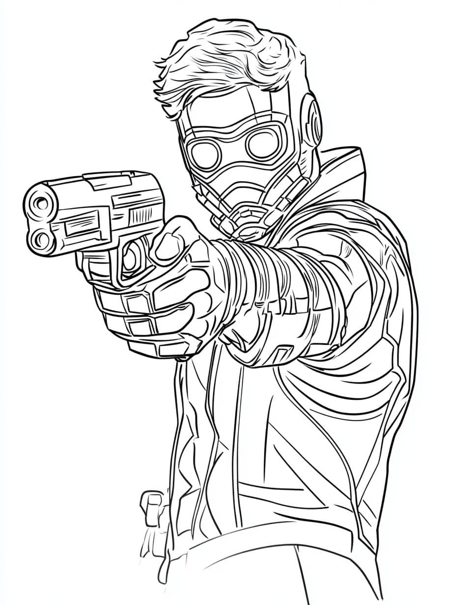 Coloriage Avengers Avec Une Arme