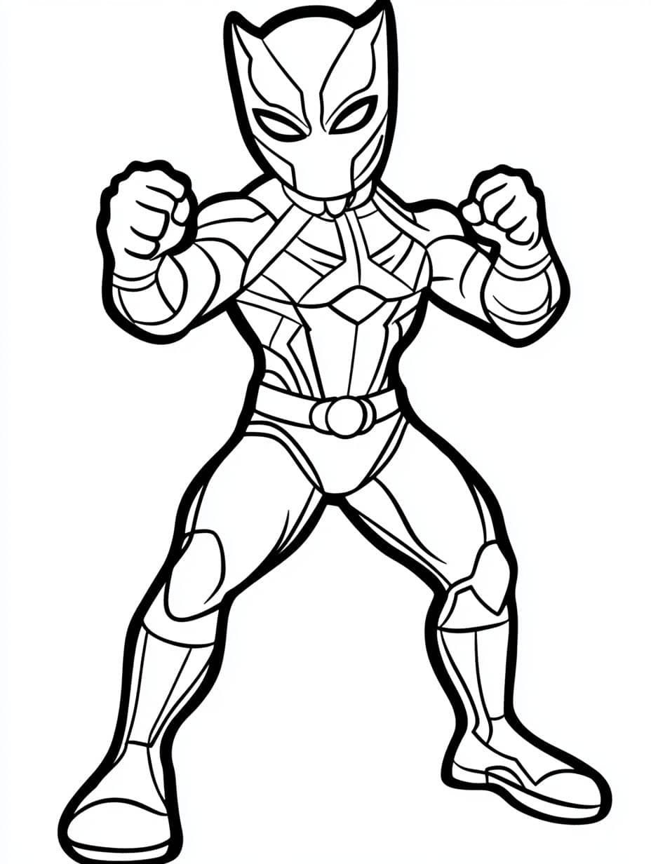 Coloriage Avengers Black Panther