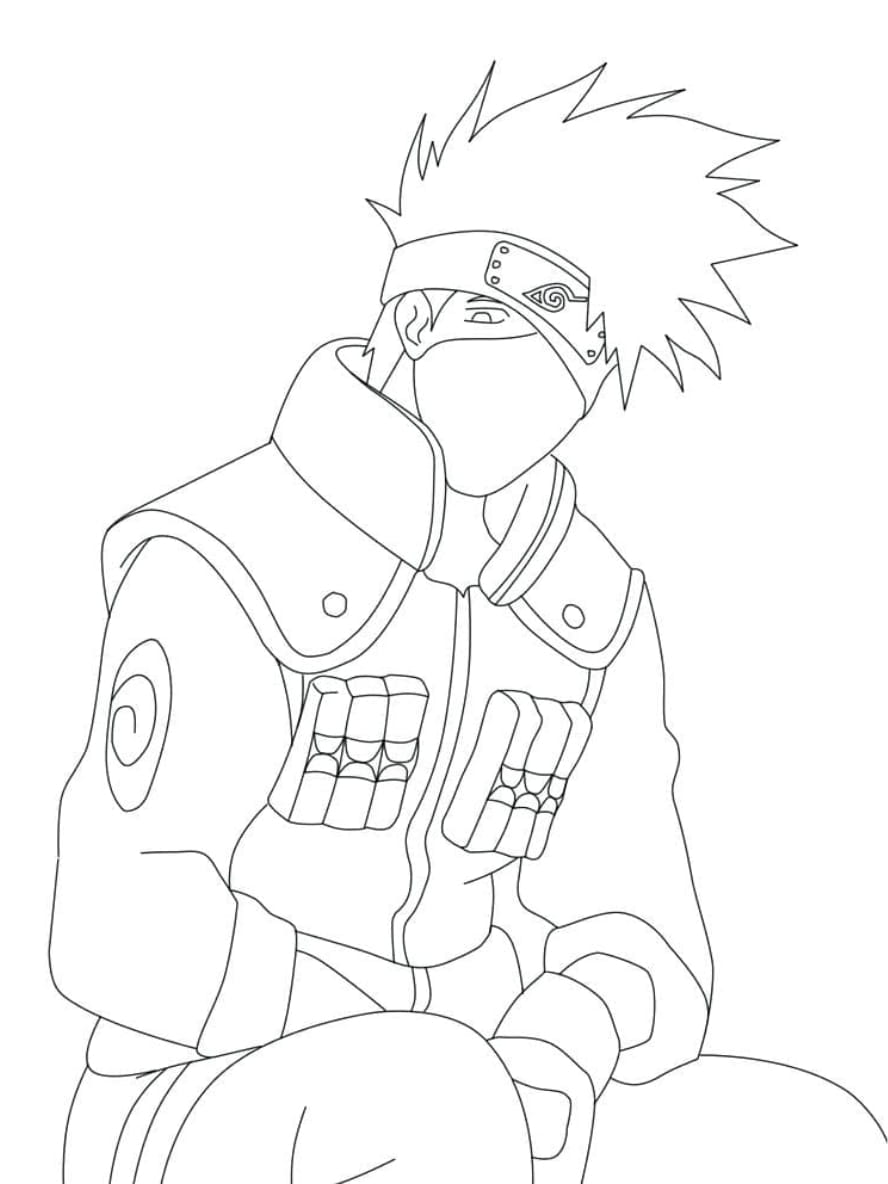 Coloriage Beau Kakashi