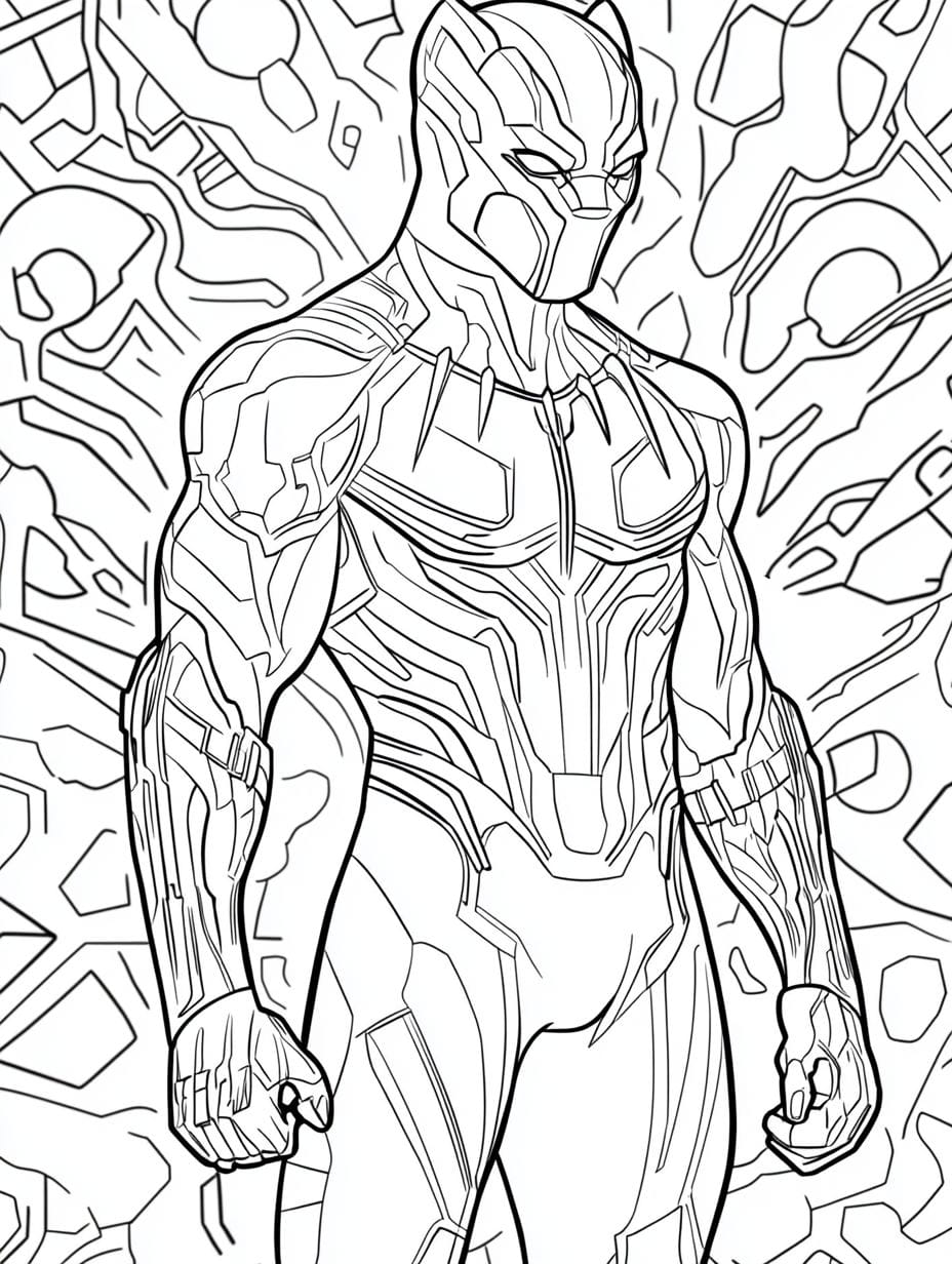 Coloriage Black Panther Cool