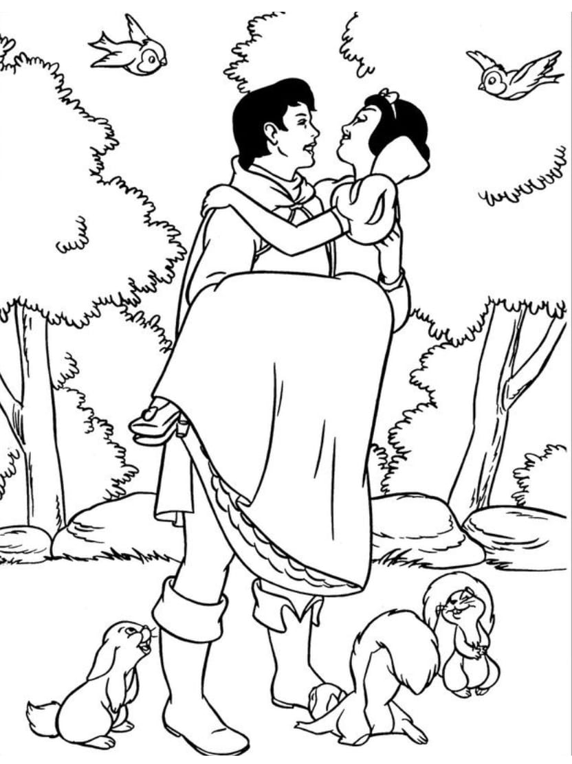 Coloriage Blanche Neige Artistique