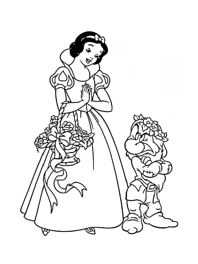 Coloriage Blanche Neige Creatif