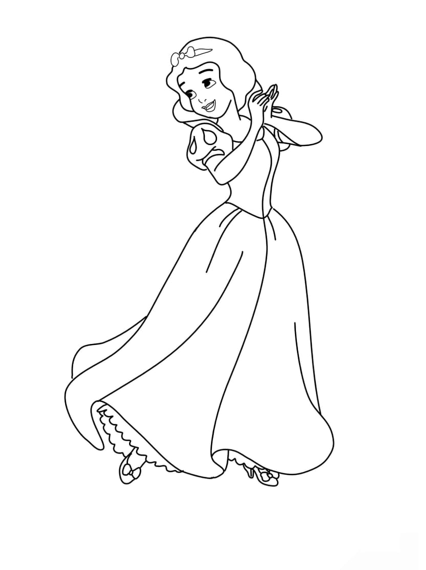 Coloriage Blanche Neige Facile