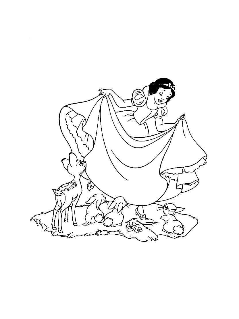 Coloriage Blanche Neige Gratuit Pour Enfants