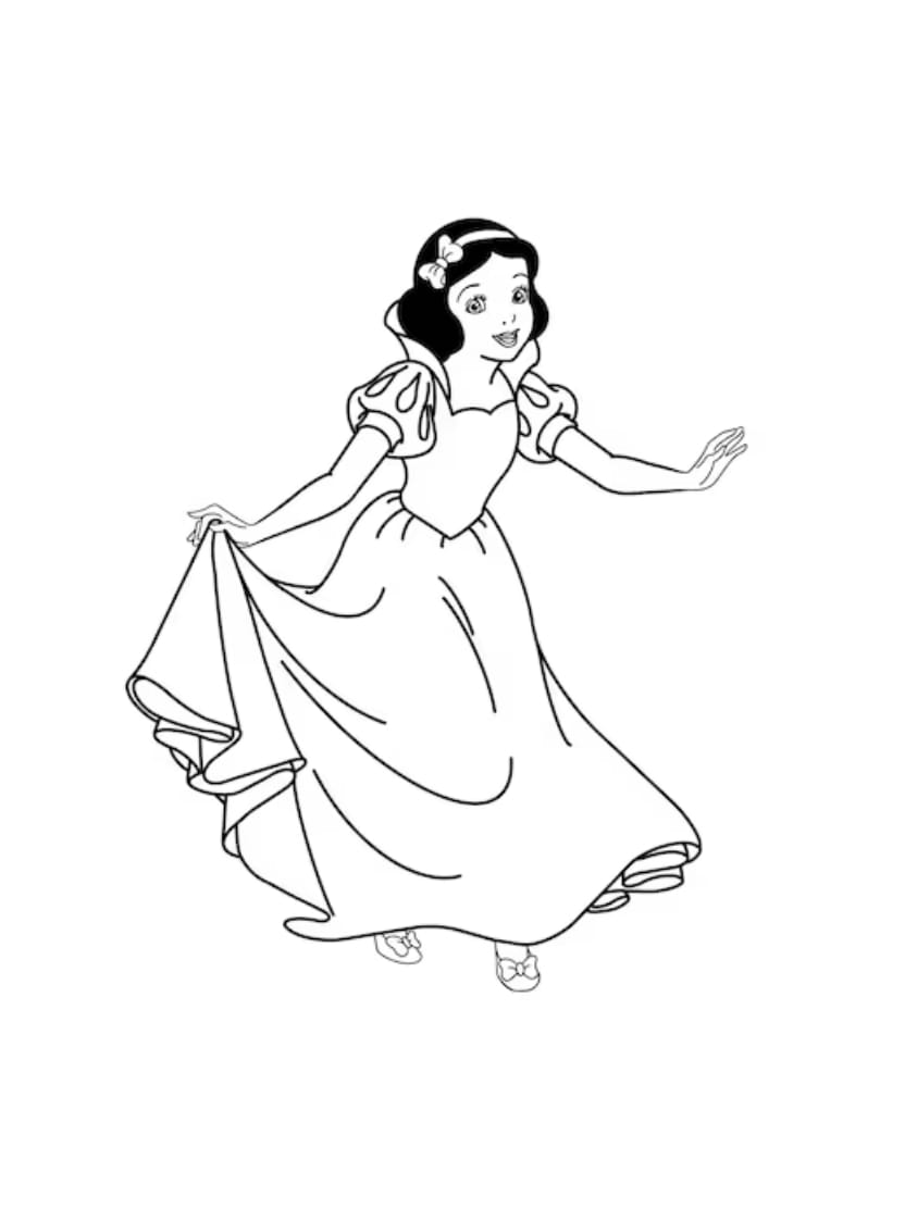 Coloriage Blanche Neige Mignonne