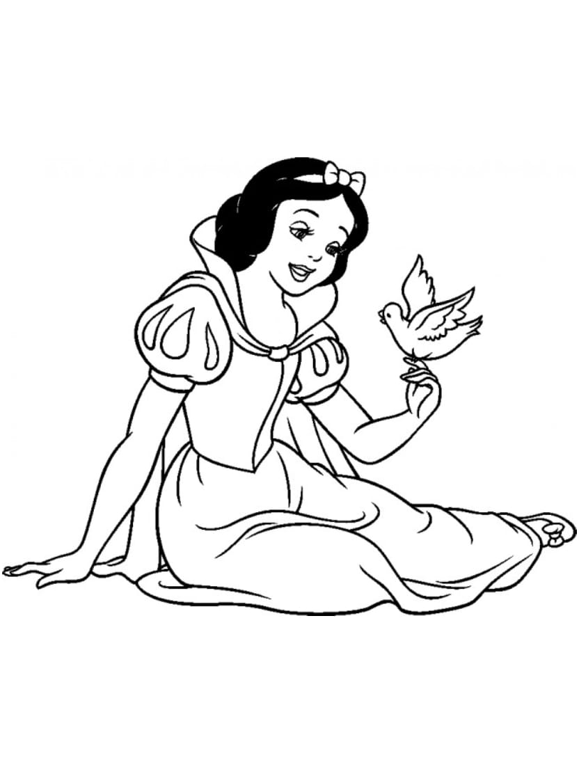 Coloriage Blanche Neige Pour Enfant