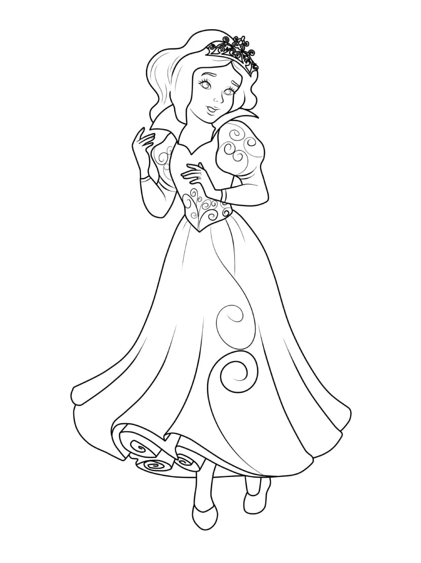 Coloriage Blanche Neige Tres Belle