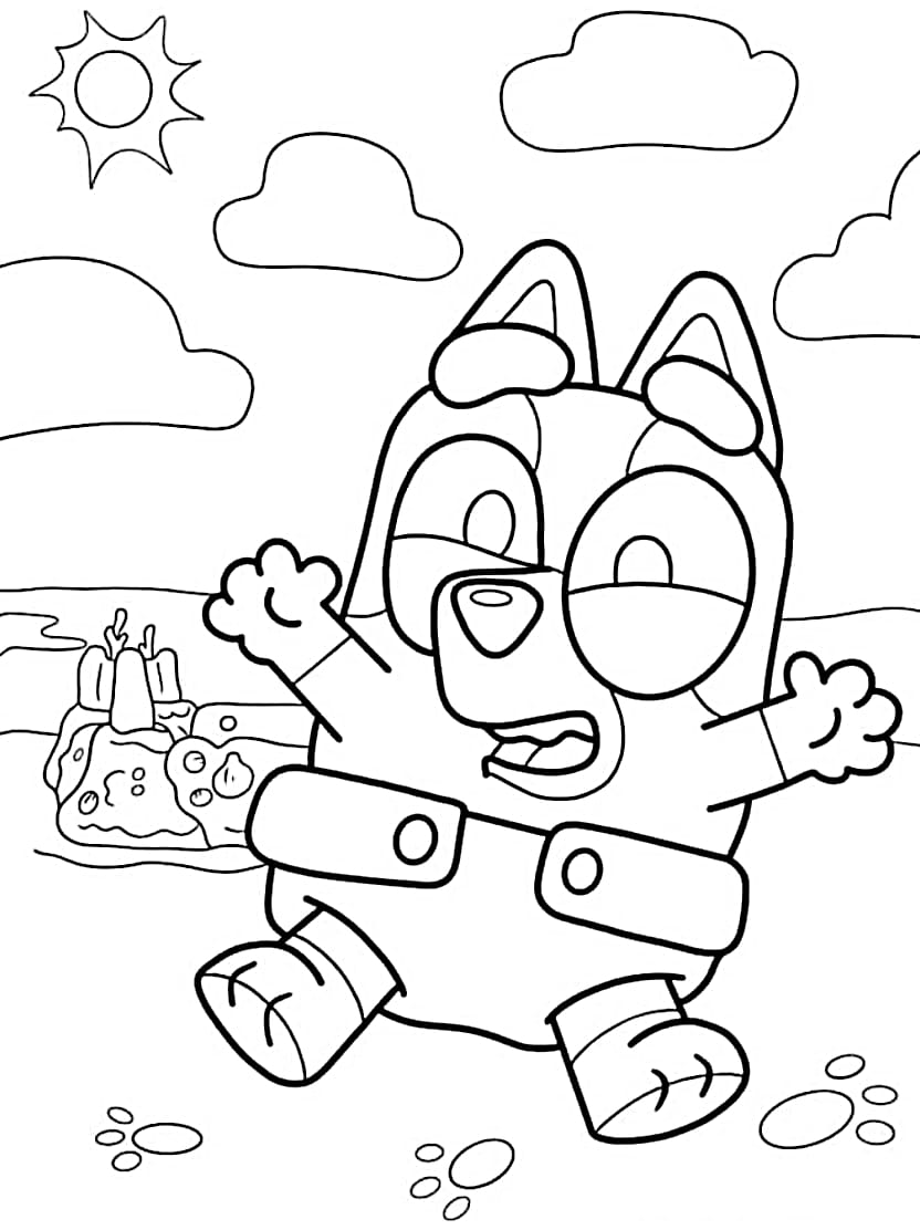 Coloriage Bluey Fun Et Educatif