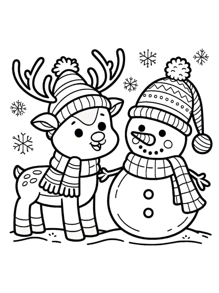 Coloriage Bonhomme De Neige Pour Des Activites Creatives