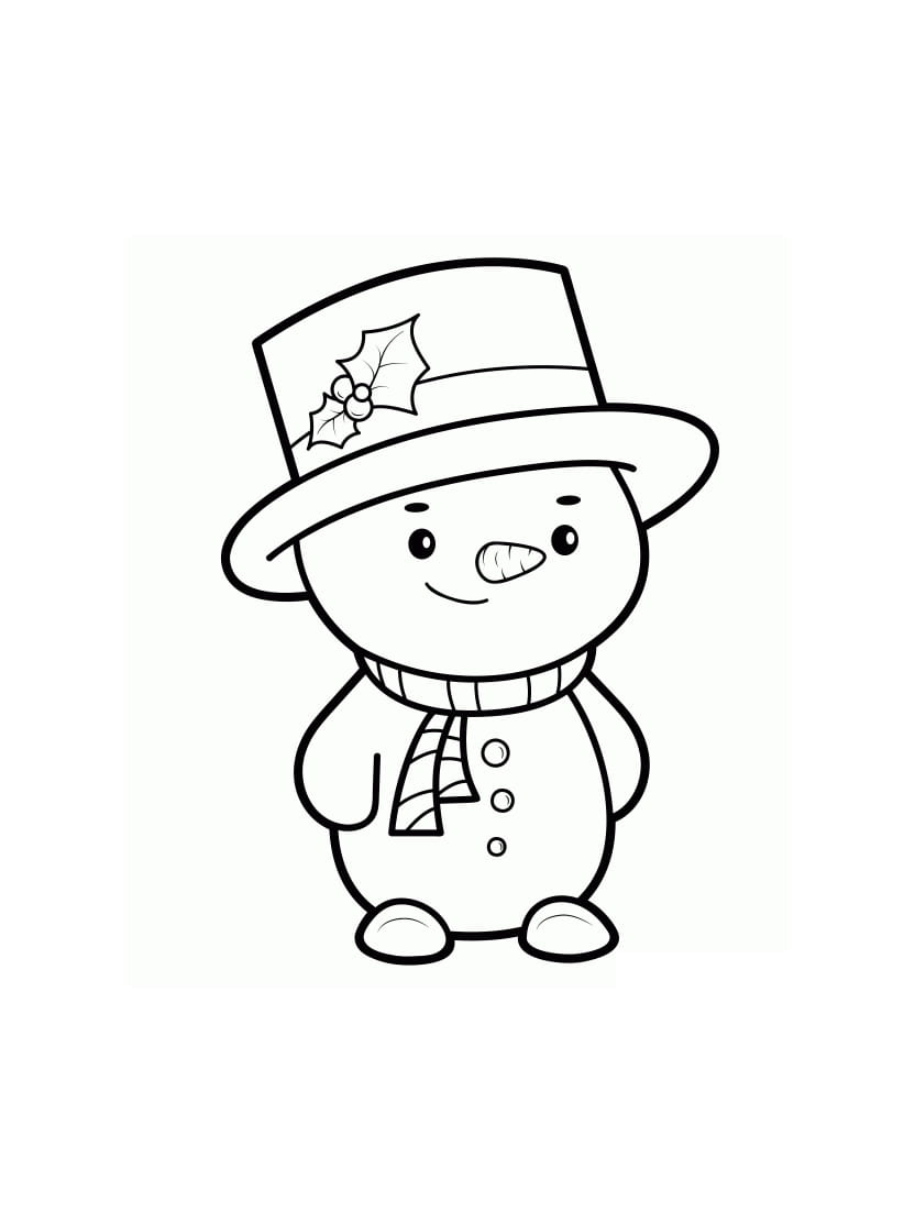 Coloriage Bonhomme De Neige Pour Des Seances De Dessin