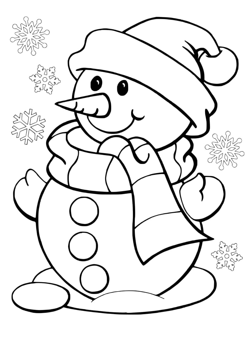 Coloriage Bonhomme De Neige Qui Fait Des Bisous