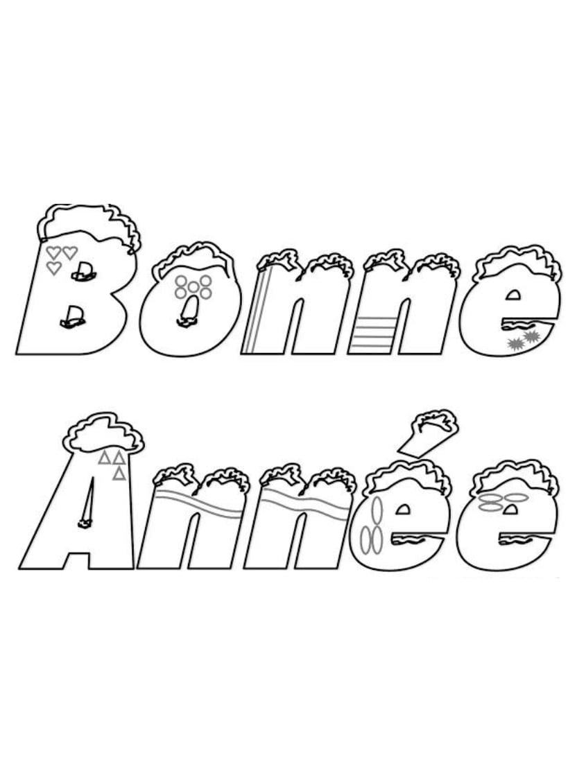 Coloriage Bonne Annee A Imprimer