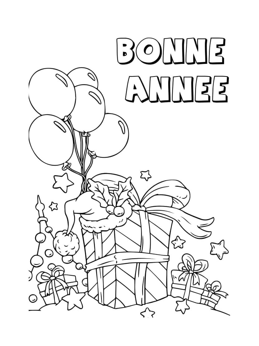 Coloriage Bonne Annee Gratuit Pour Enfant