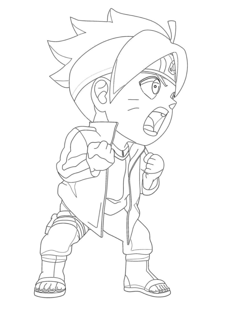 Coloriage Boruto Chibi