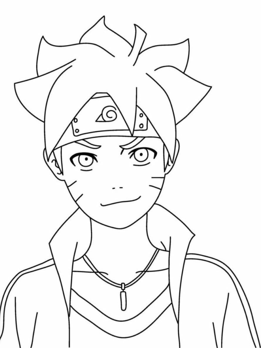 Coloriage Boruto Fils Du Grand Ninja Naruto