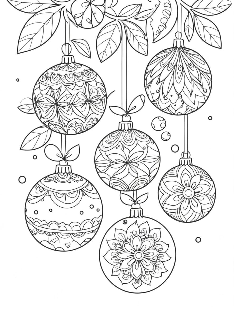 Coloriage Boule De Noel A Imprimer Pour Enfants Gratuit