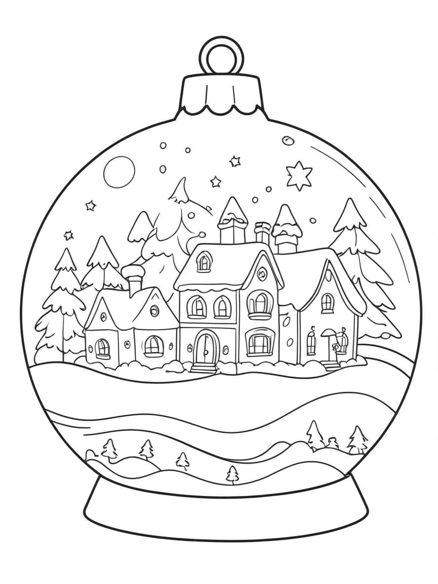 Coloriage Boule De Noel A Imprimer Pour Enfants