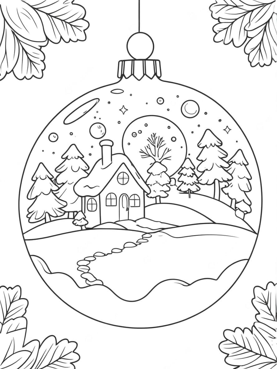 Coloriage Boule De Noel A Imprimer