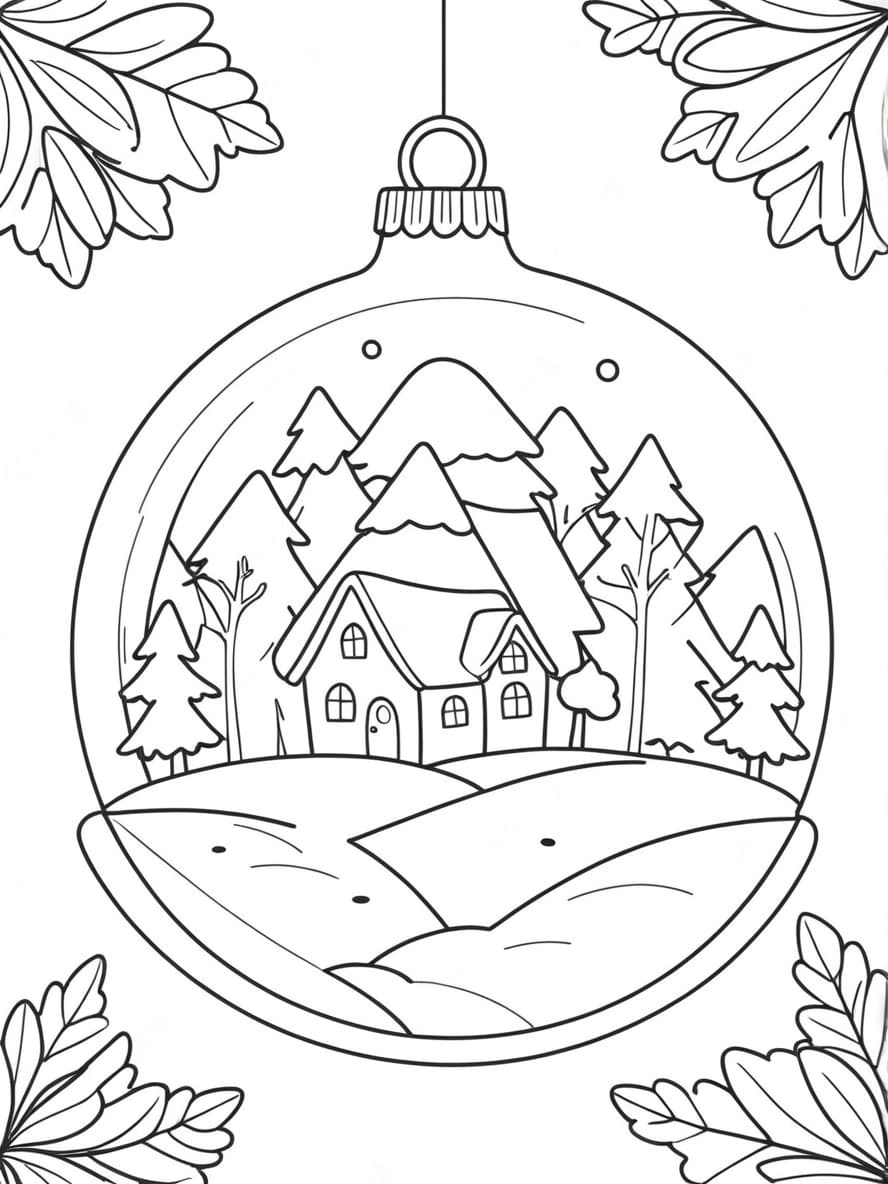 Coloriage Boule De Noel Art Gratuit