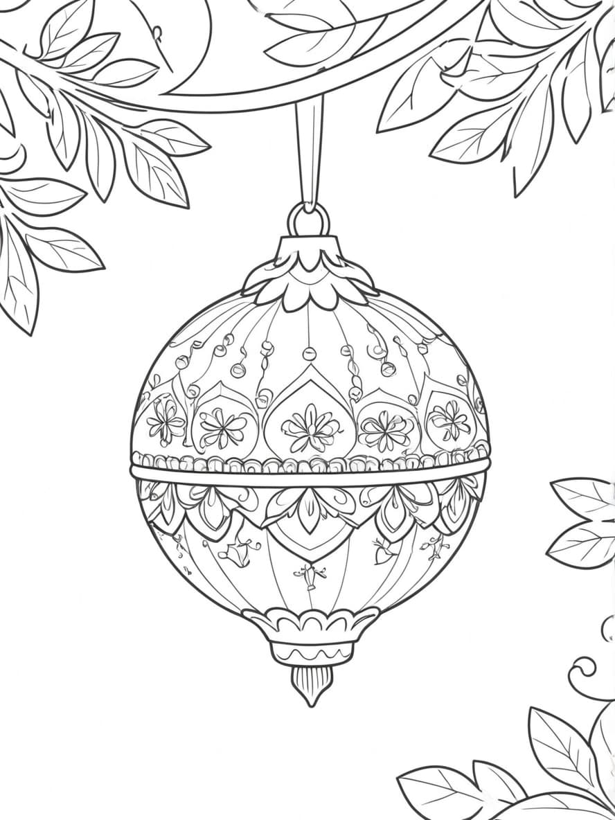 Coloriage Boule De Noel Art Mignon