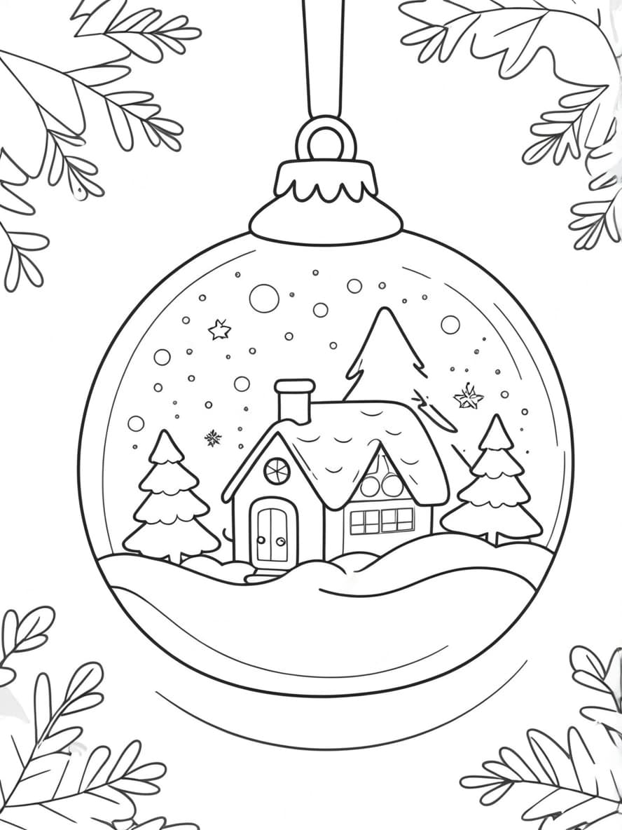 Coloriage Boule De Noel Art Pour Enfants