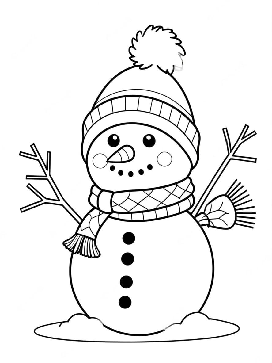 Coloriage Boule De Noel Et Bonhomme De Neige