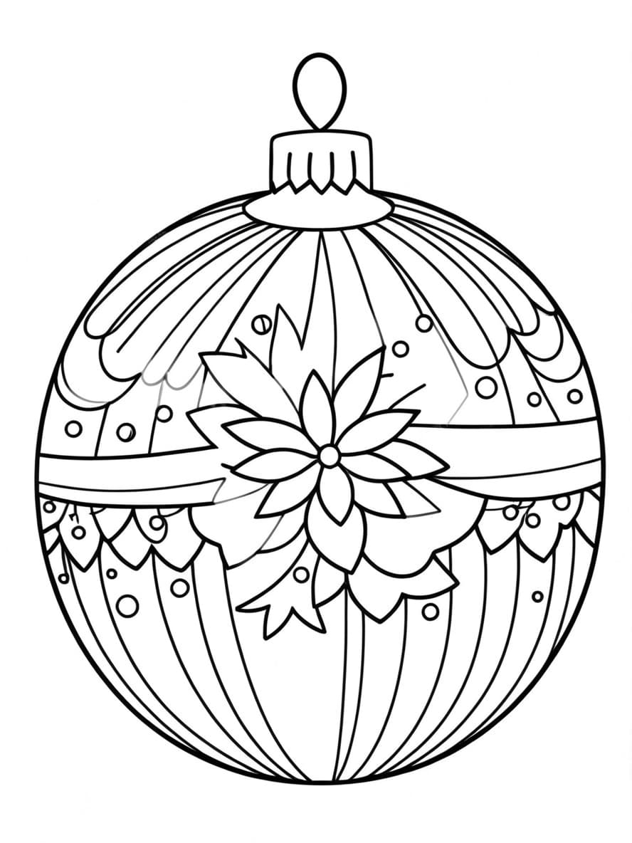 Coloriage Boule De Noel Facile A Imprimer