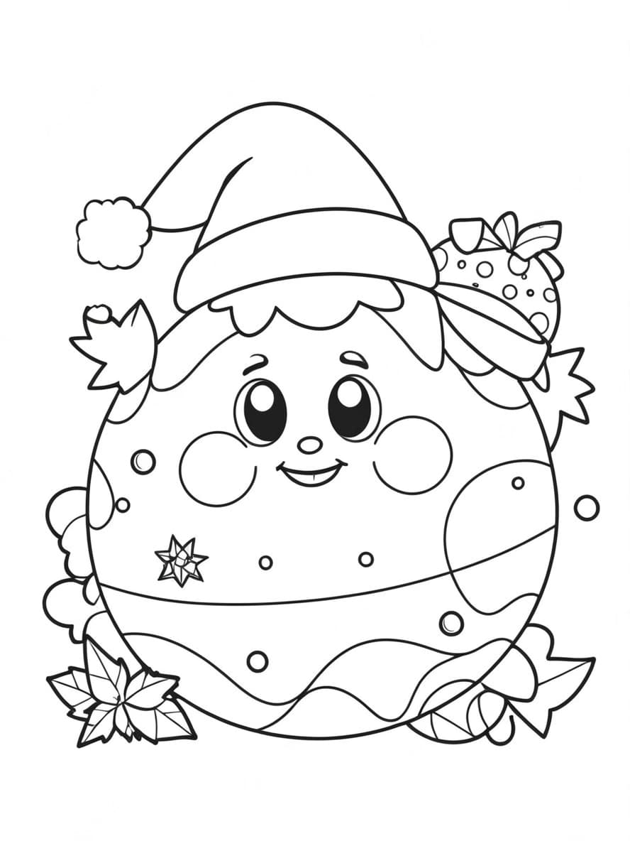 Coloriage Boule De Noel Santa Claus