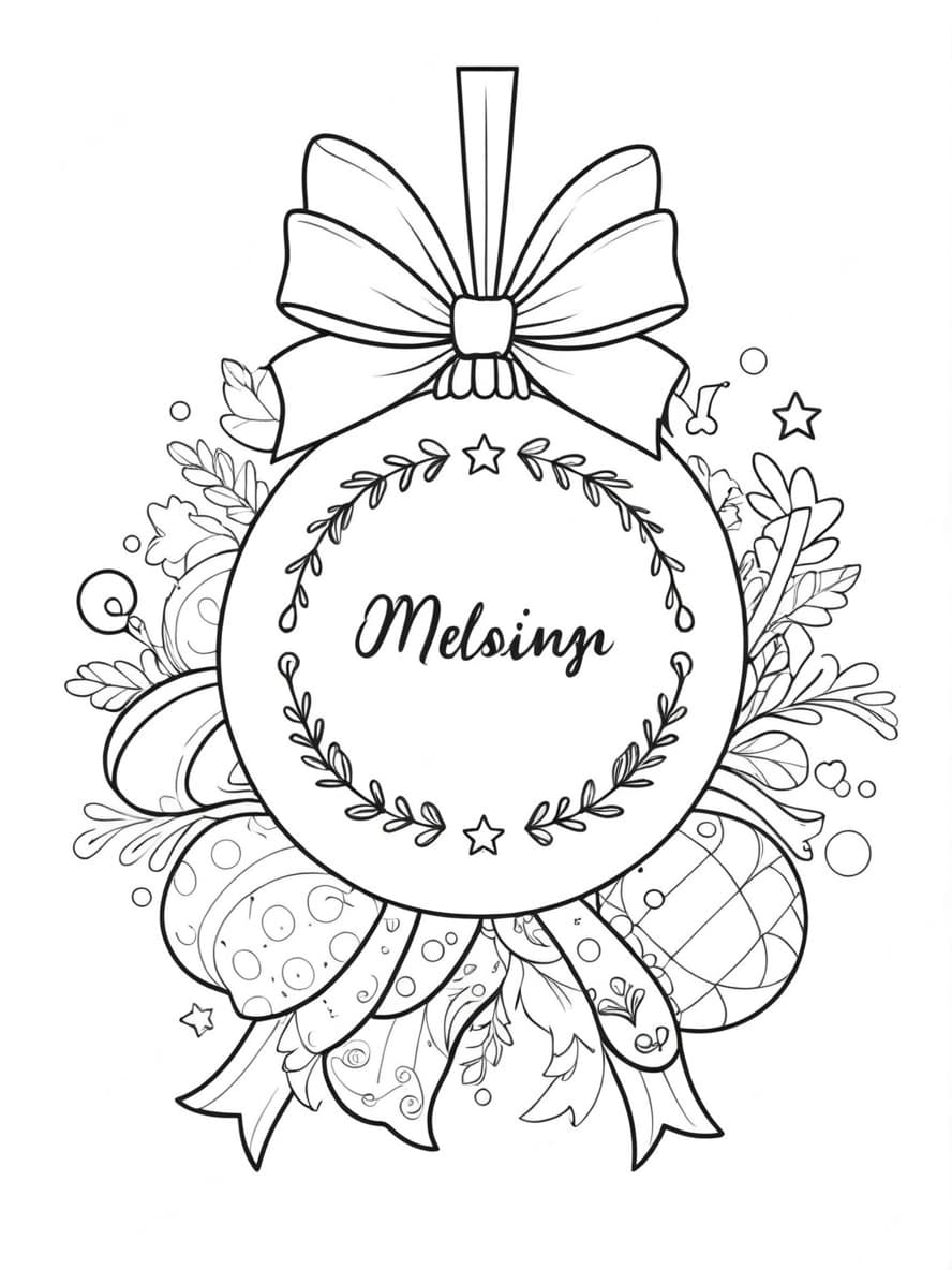 Coloriage Boule De Noel Simple Gratuit