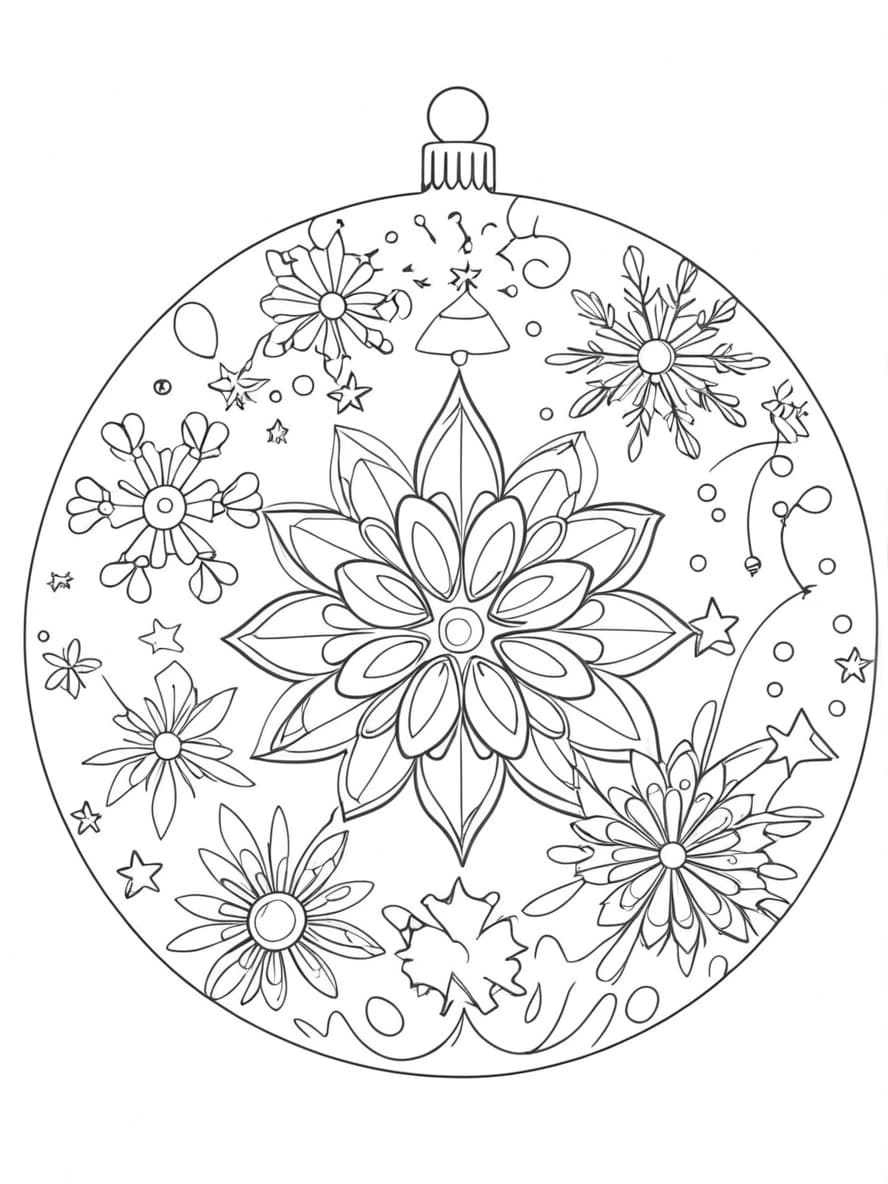 Coloriage Boule De Noel Simple