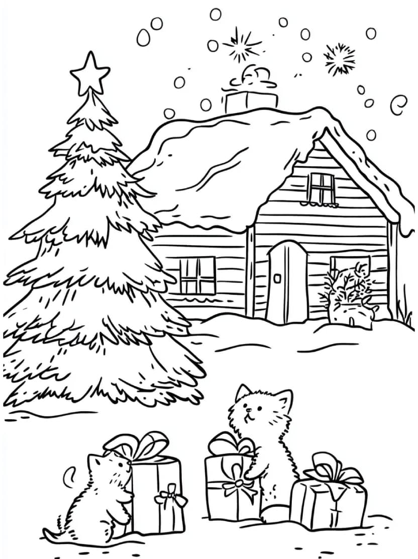 Coloriage Cadeau A Imprimer