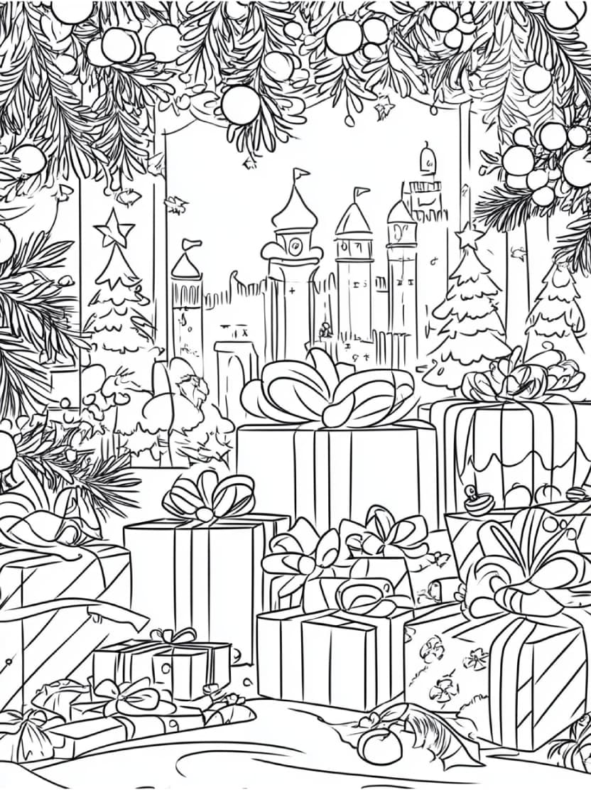 Coloriage Cadeau De Noel