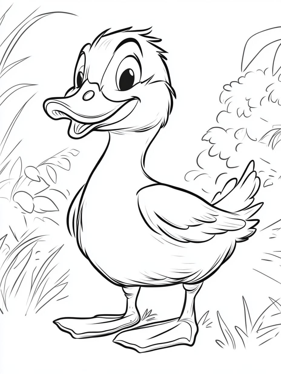 Coloriage Canard Joyeux