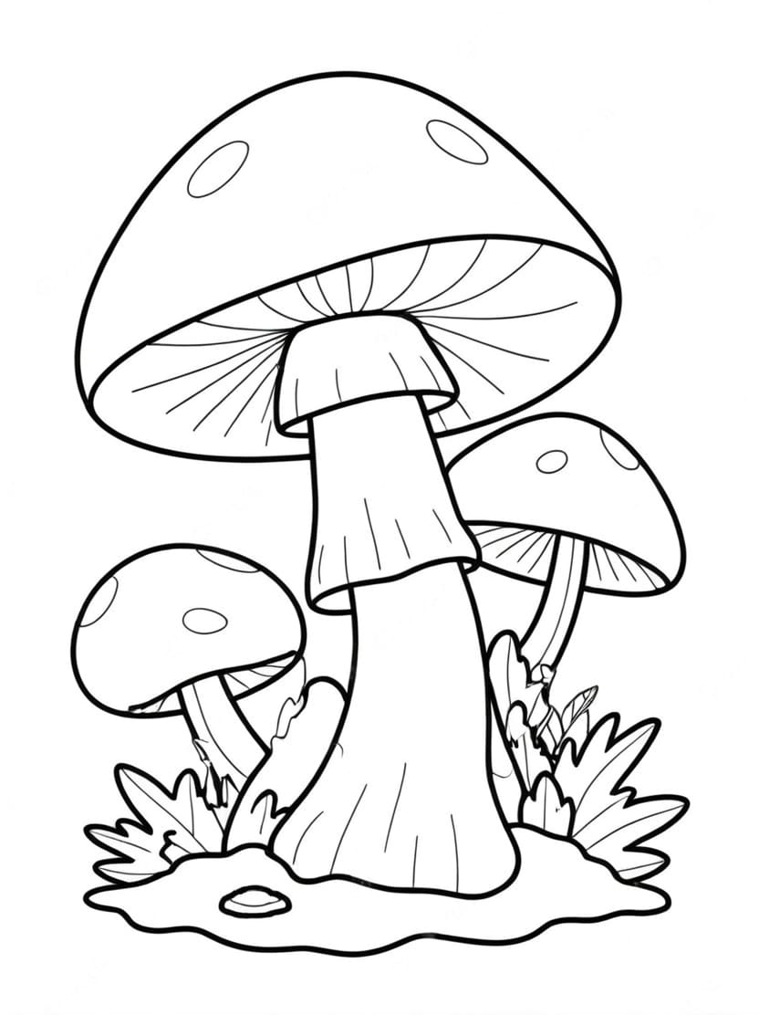 Coloriage Champignon Gratuit