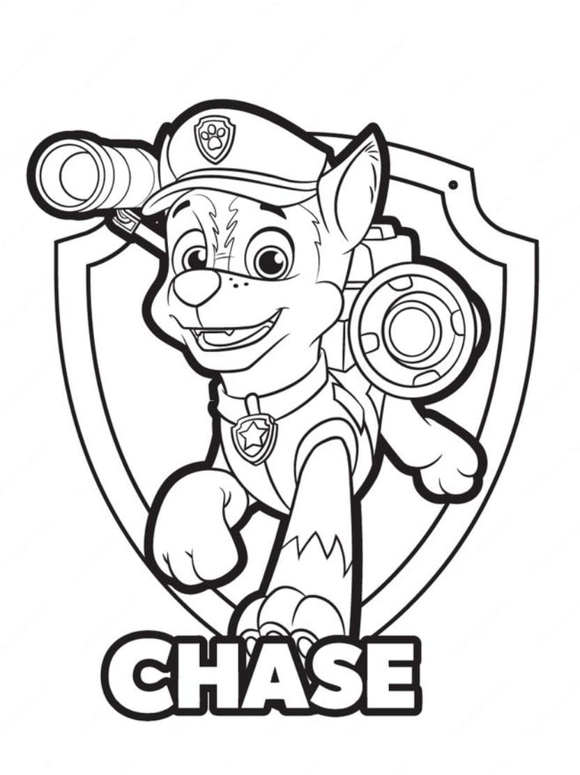 Coloriage Chase Joyeux