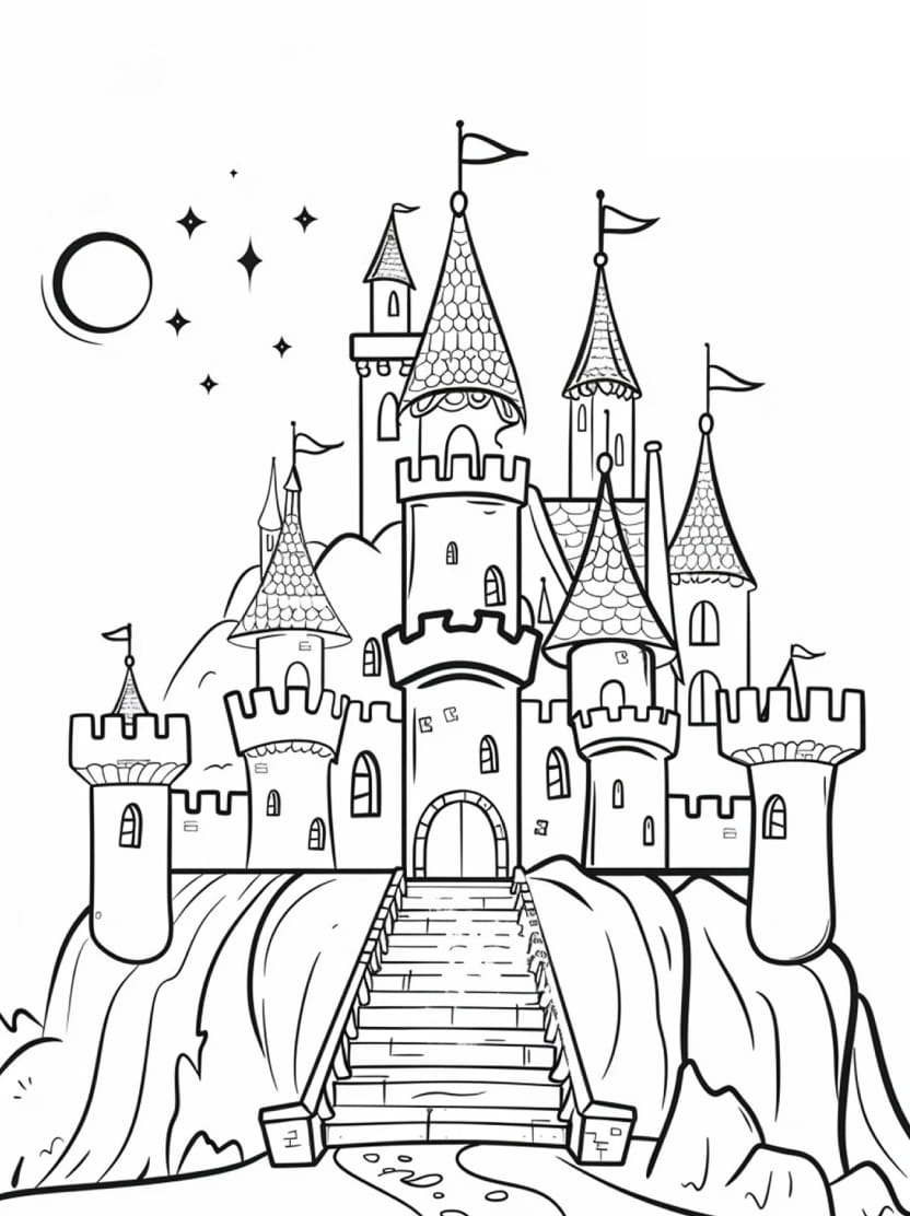 Coloriage Chateau Princesse Pour Une Decouverte De Reve