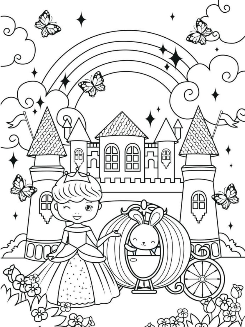 Coloriage Chateau Princesse Qui Apporte Des Histoires Magiques