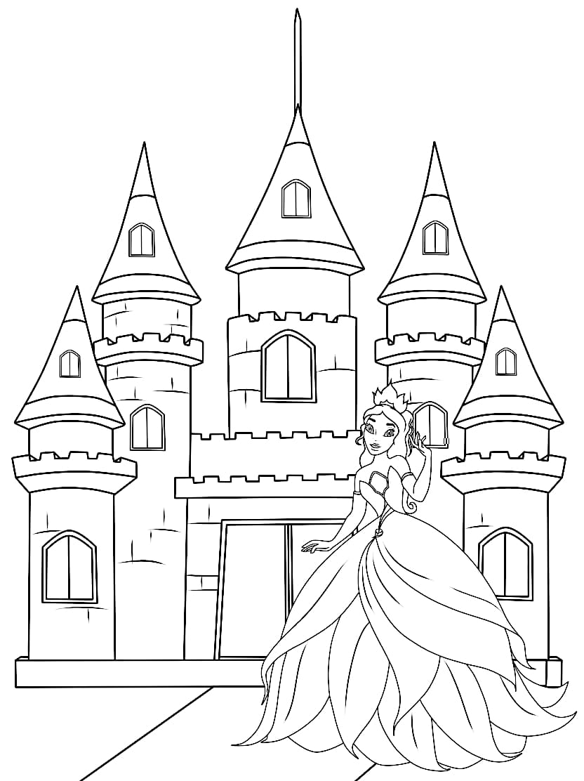 Coloriage Chateau Princesse Vivant Pour Une Imagination Riche