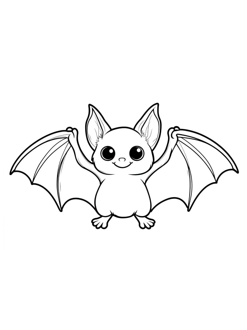 Coloriage Chauve Souris Simple