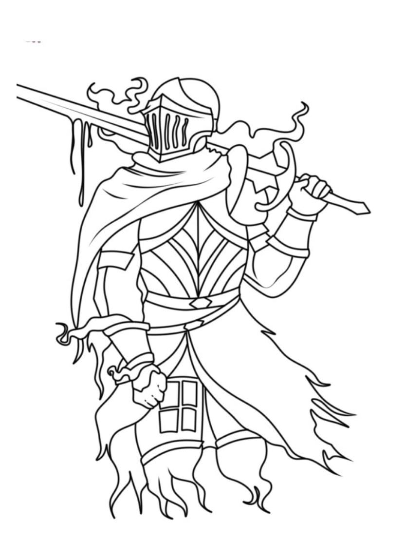 Coloriage Chevalier Avec Une Epee