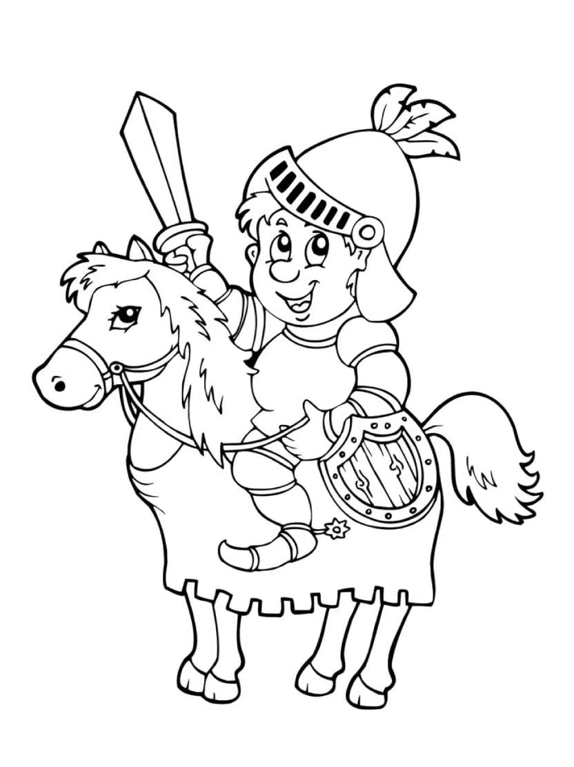 Coloriage Chevalier Creatif Pour Enfants