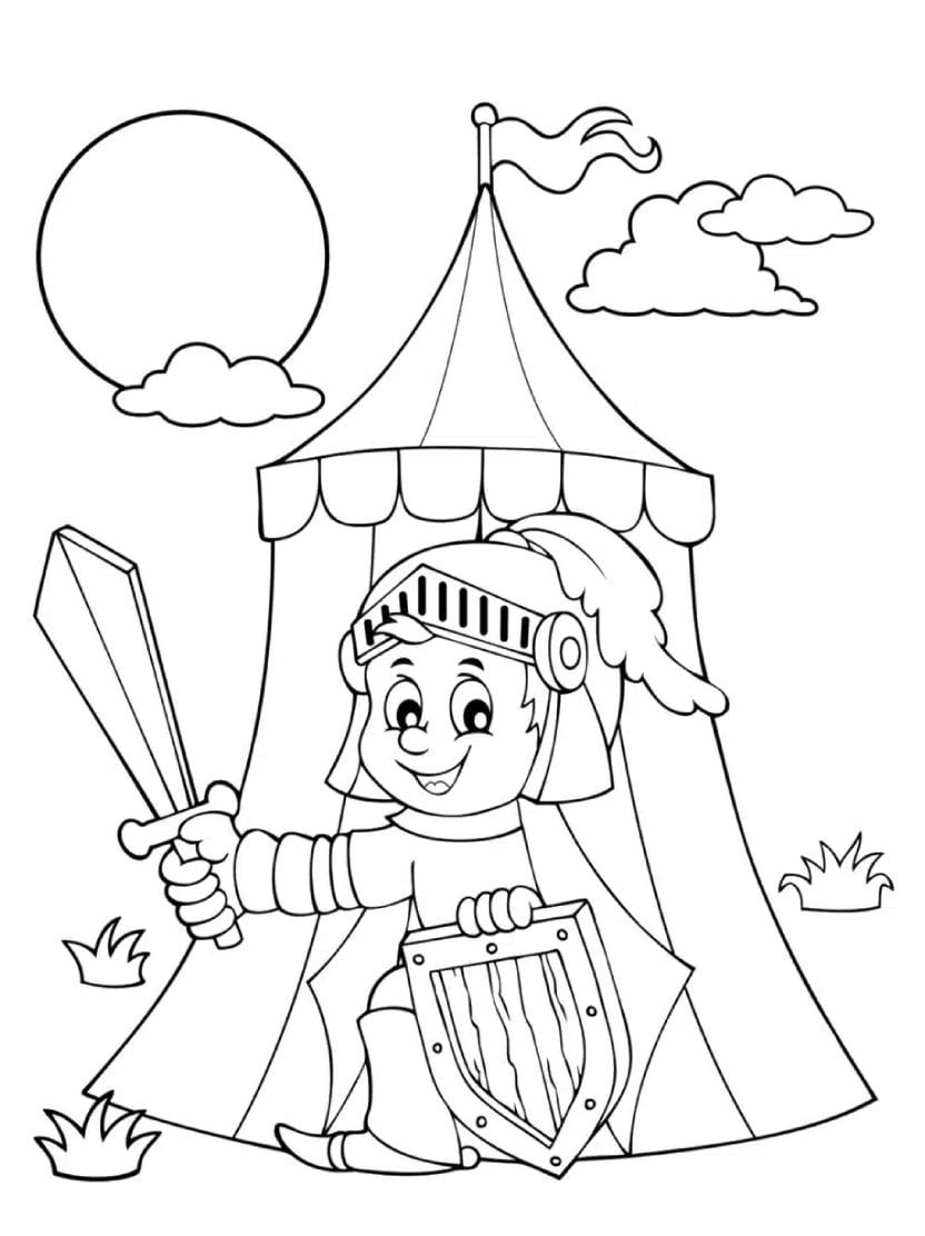 Coloriage Chevalier Gratuit