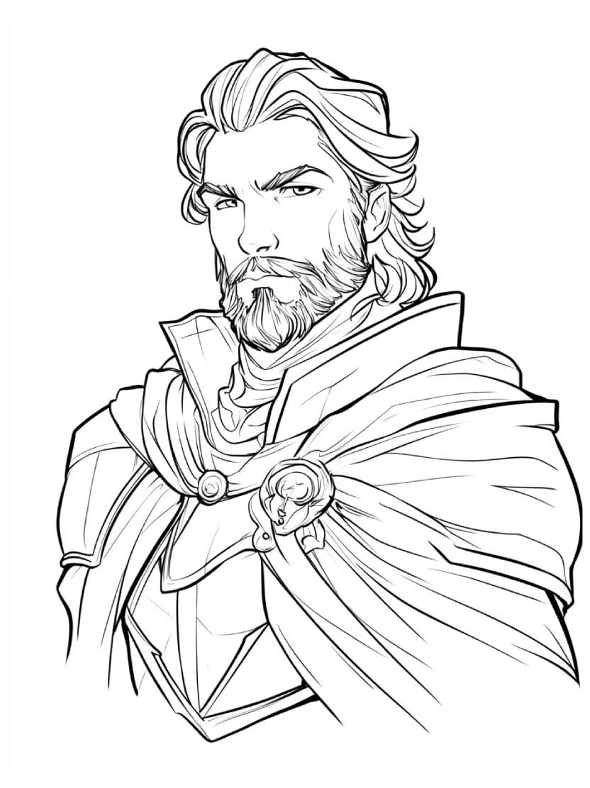 Coloriage Chevalier Puissant