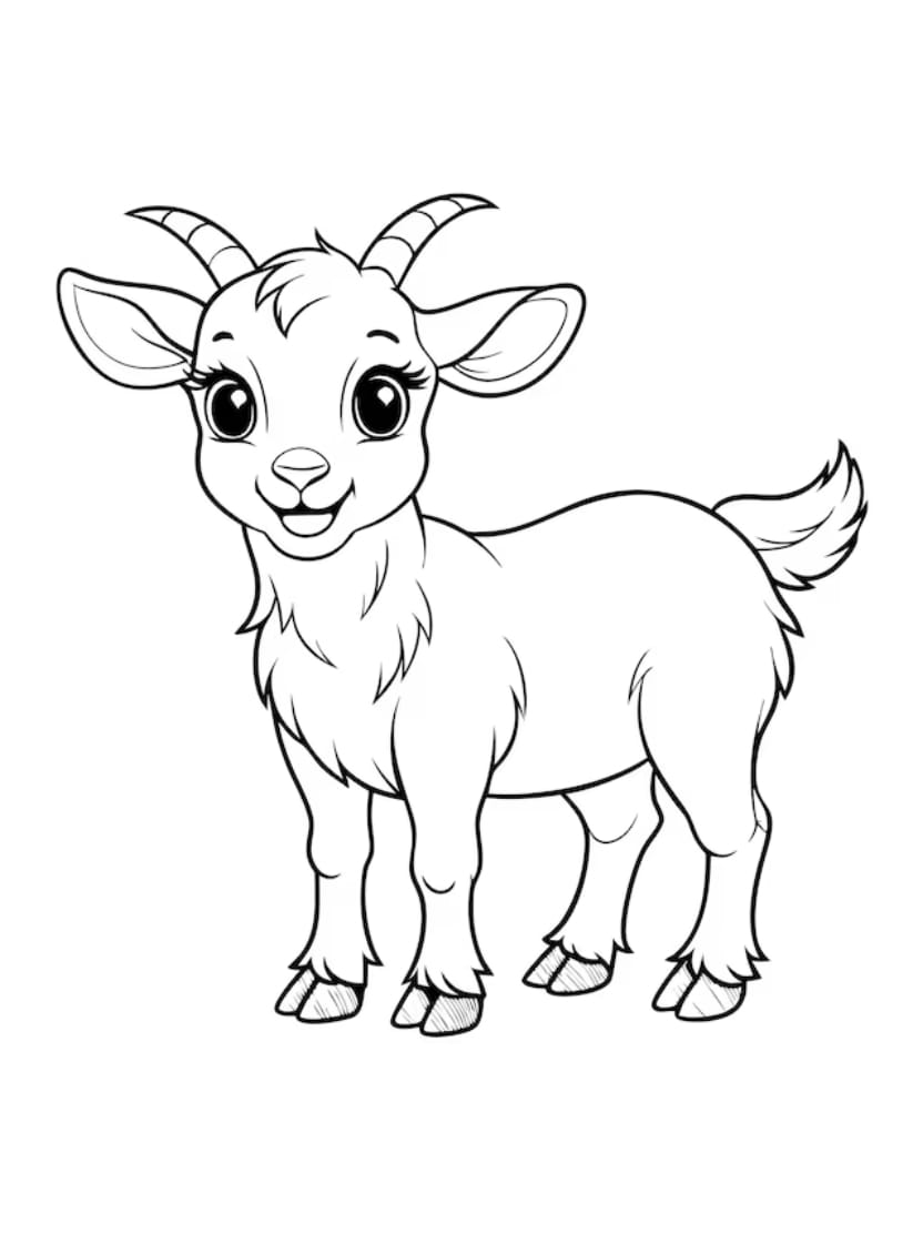 Coloriage Chevre Gratuit